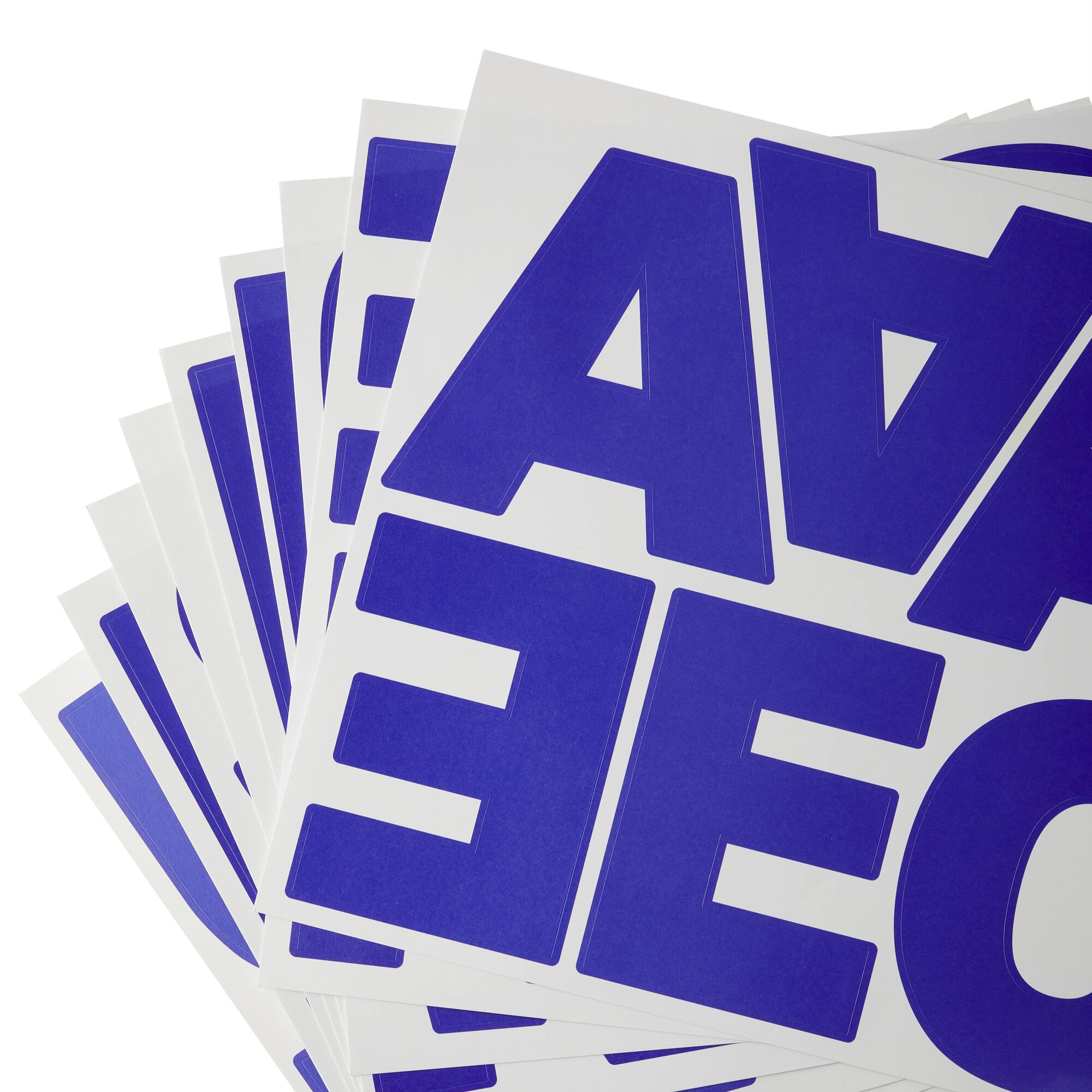 12 Packs: 74 ct. (888 total) 4" Blue Block Alphabet Stickers by Recollections™